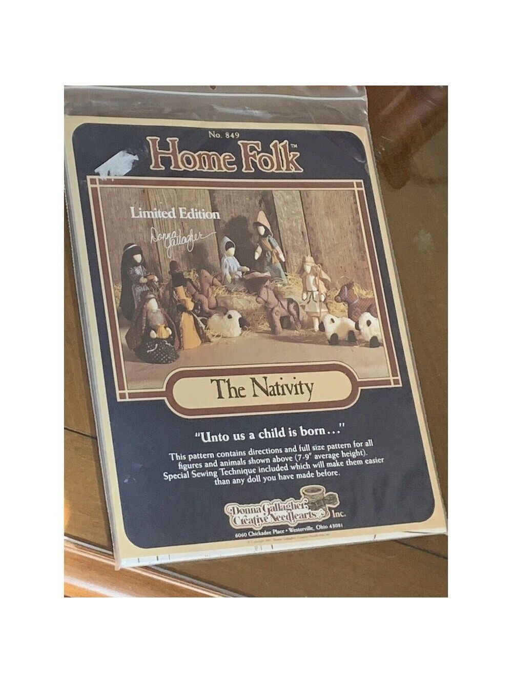 Home Folk "The Nativity" Donna Gallagher Creative Needlearts Kit Limited Edition